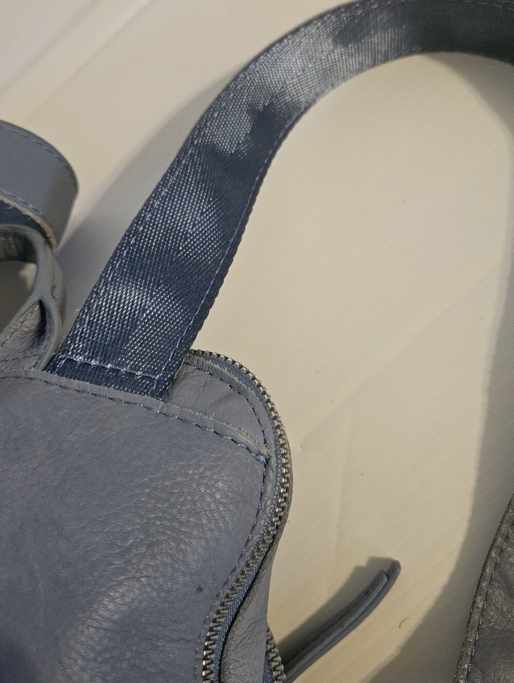 American Leather Co. Cleveland Leather Backpack – Sky Blue Slouchy Bag⁷ - Picture 16 of 16
